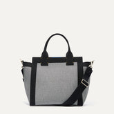 PLP |The Handbag in Grey Mist shown from the front.
