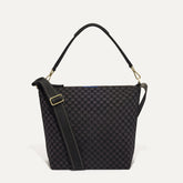 PLP |The Mini Zip Bucket in Black Sand shown from the front.