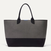 PLP |The Lightweight Mega Tote in Grey Mist Twill, shown from the from the front.