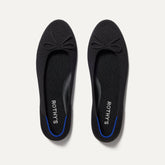 The Ballet Flat in Black shown from the top.