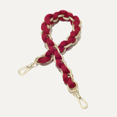 The Shoulder Strap in Cranberry Chain.