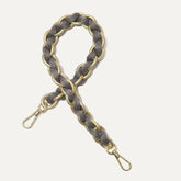 The Shoulder Strap in Golden Silver Chain.