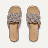The Summer Sandal in Silver shown from the top.