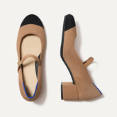 The Mary Jane Heel in Wren Captoe shown from the top.
