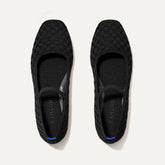 The Max Square Mary Jane in Black Sand shown from the top