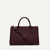 PLP |The Classic Handbag in Grenache shown from the front.