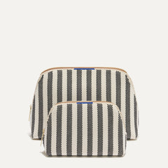 PDP |The Vanity Set in Cabana Stripe Micro Check shown from the front.
