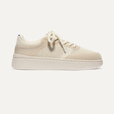 The Court Sneaker in Sand Dune shown from the side.