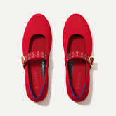 The Ballet Mary Jane in Cherry shown from the top.