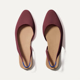 The Almond Slingback in Syrah shown from the top.