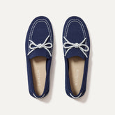 The Boat Shoe in Bay Blue shown from the top.