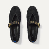 The Max Buckle Mary Jane in Twinkle Bouclé shown from the top.