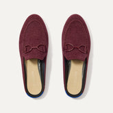 The Double Bit Loafer Mule in ReVelvet™ Syrah shown from the top.