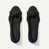 The Knot Ballet Flat in Black shown from the top.