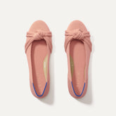 The Knot Ballet Flat in Peony shown from the top.