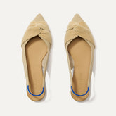 The Twist Point Slingback in Brioche shown from the top.