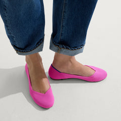 hover | Model wearing The Flat in Dragon Fruit.
