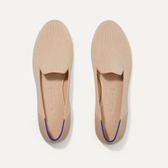 The Loafer in Ecru shown from the top.