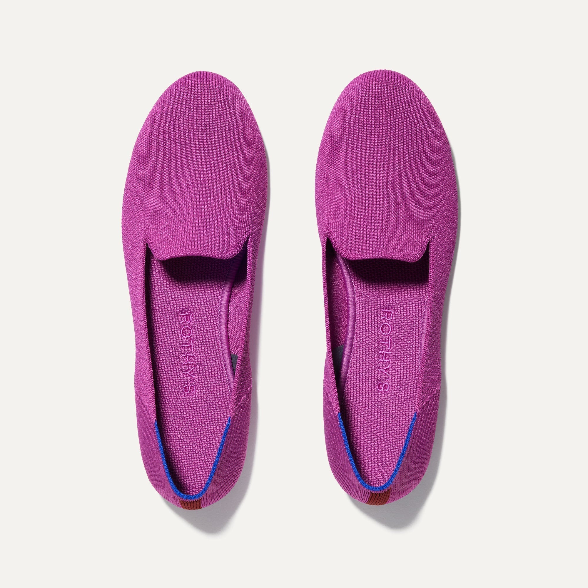 The Loafer in Wild Orchid shown from the top.