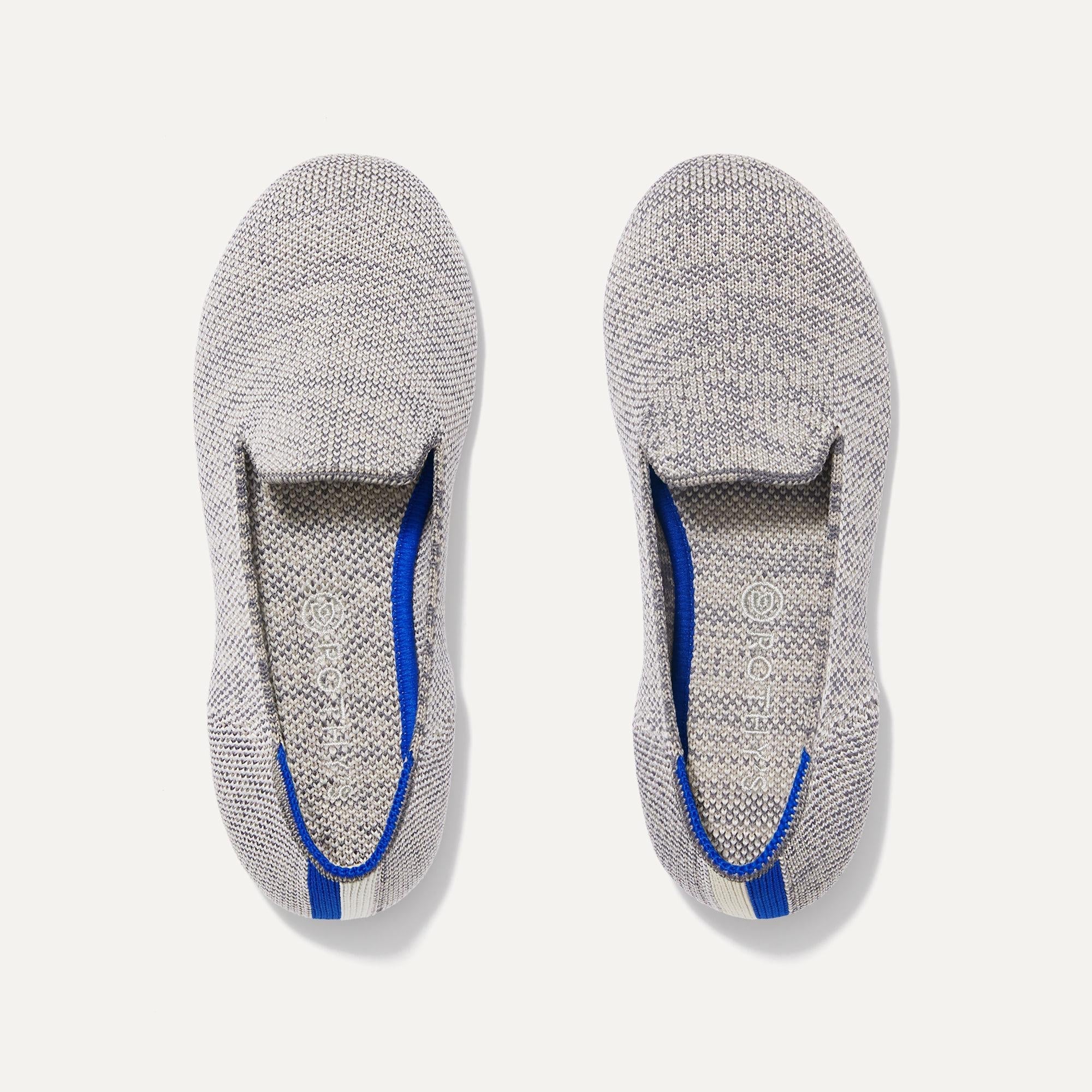 The Kids slip-on Loafer in Taupe Heather shown from the top.