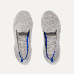 The Kids slip-on Loafer in Taupe Heather shown from the top.