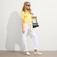 Alternate view of a model wearing The Original Slip On Sneaker in Volley.