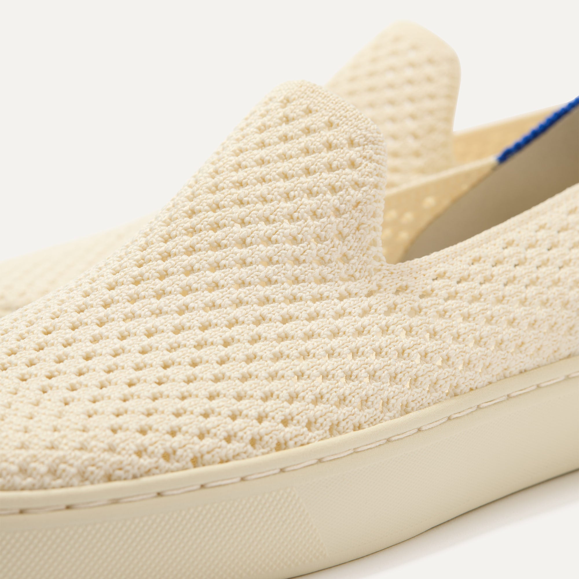 Close up of the toe and vamp of The Original Slip On Sneaker in Volley.