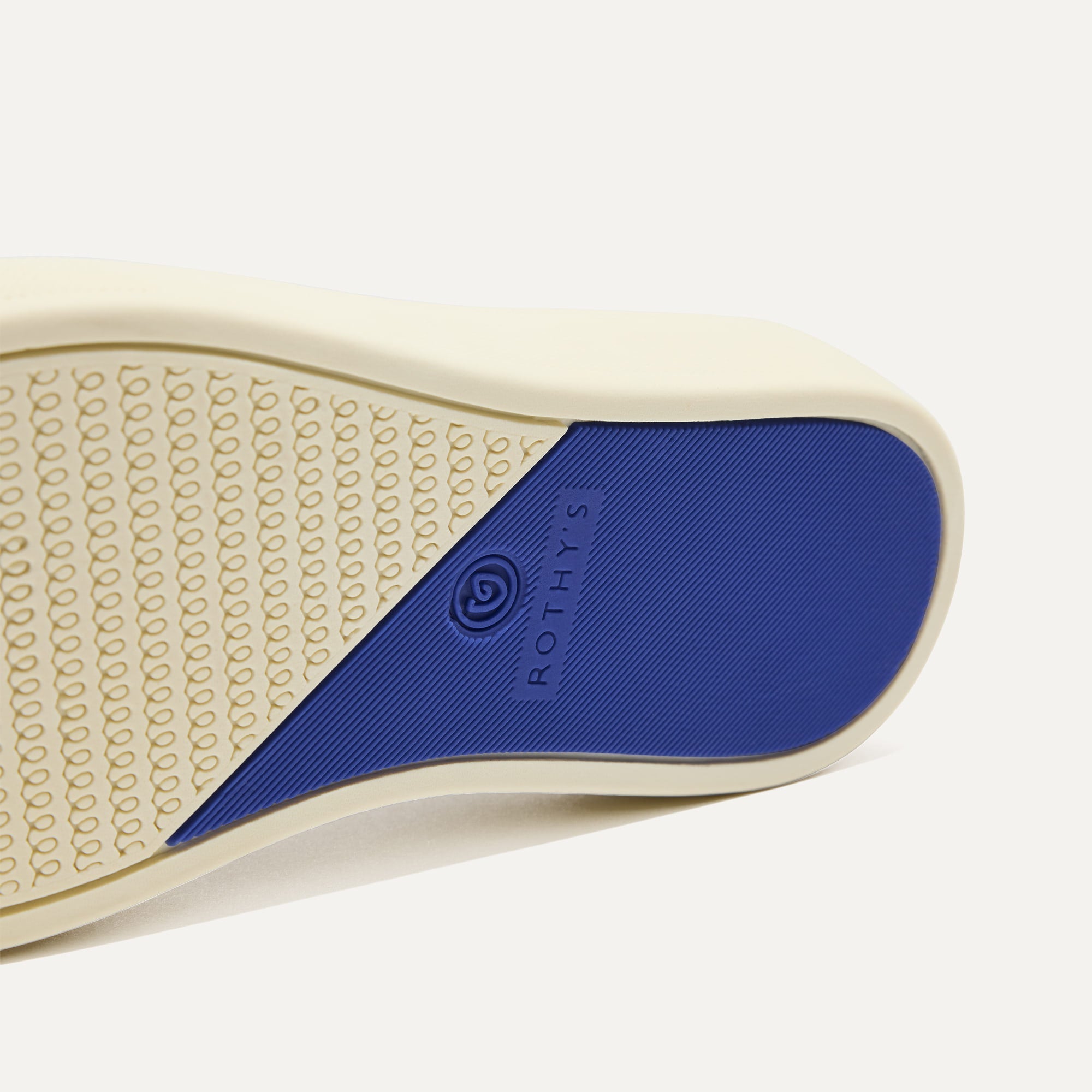 The sole of The Kids Sneaker in Diamond Twill.