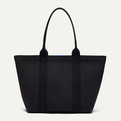 PLP |The Essential Tote in Shadow Black shown from the front.