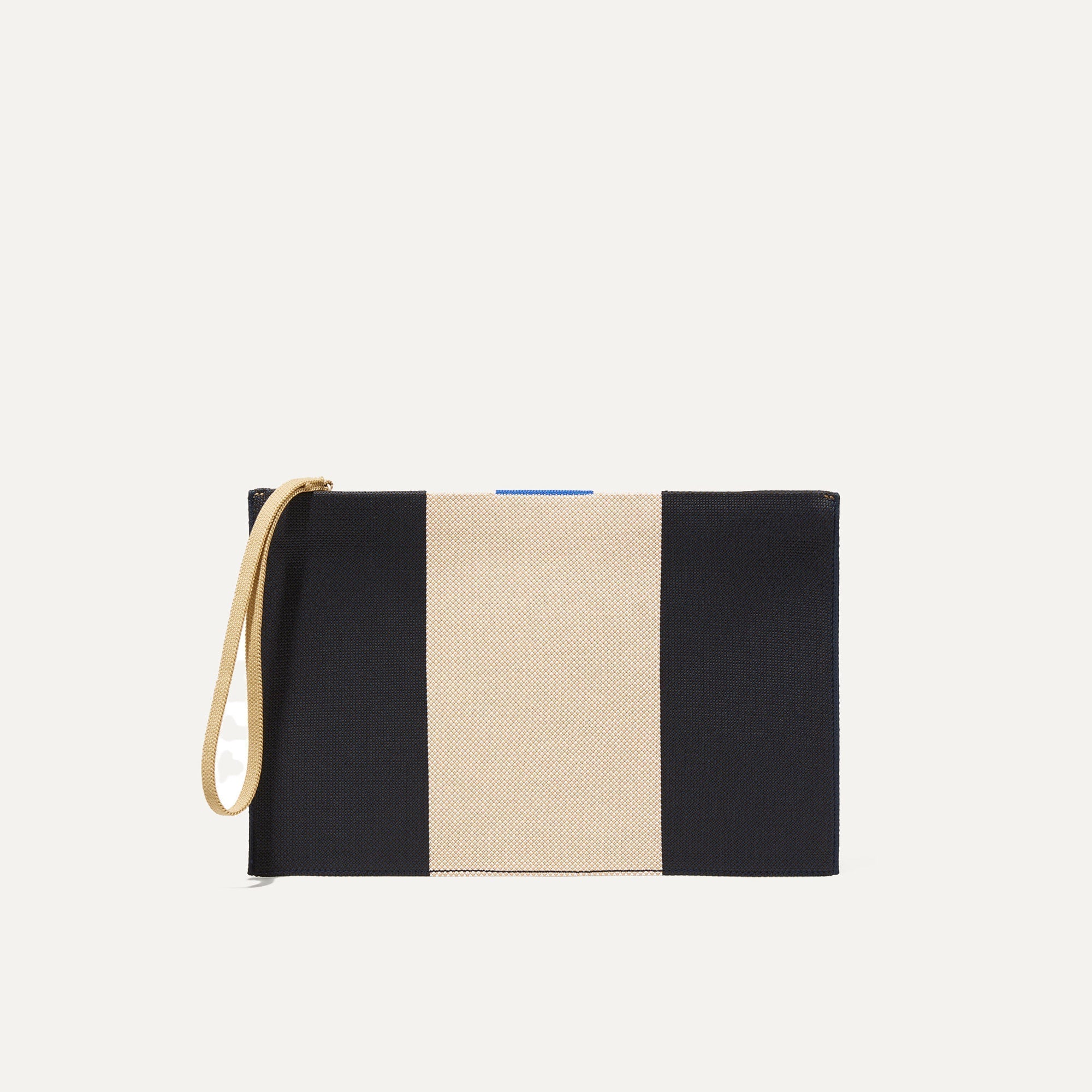 PLP |The Wristlet in Ink and Ivory shown from the front.