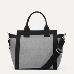 PDP |The Handbag in Grey Mist shown from the front.