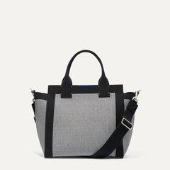 PLP |The Handbag in Grey Mist shown from the front.