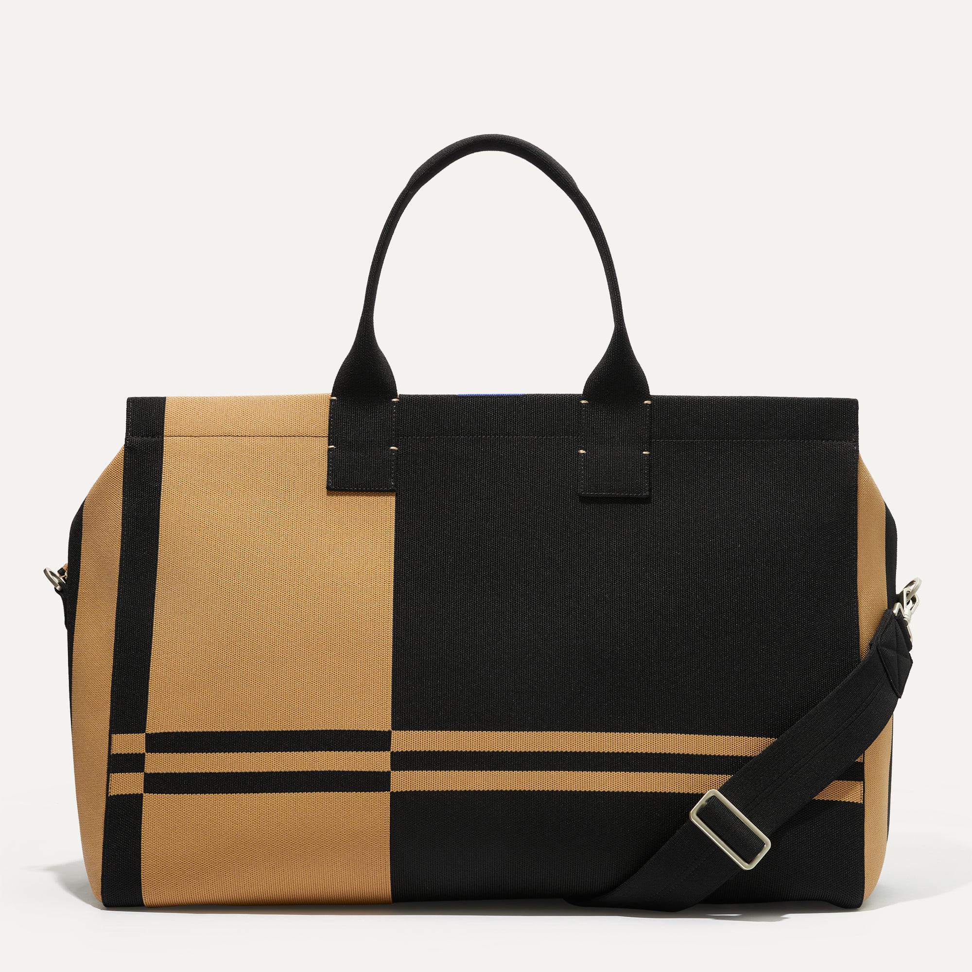 PDP |The Weekender in Camel and Black shown from the front.