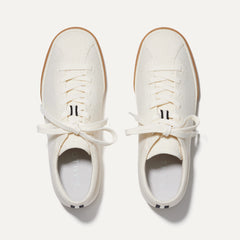 The Lace Up Sneaker in Blonde shown from the top.