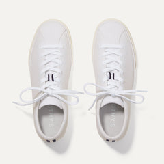 The Lace Up in Bright White shown from the top.
