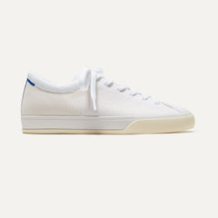 The Lace Up in Bright White shown from the side.