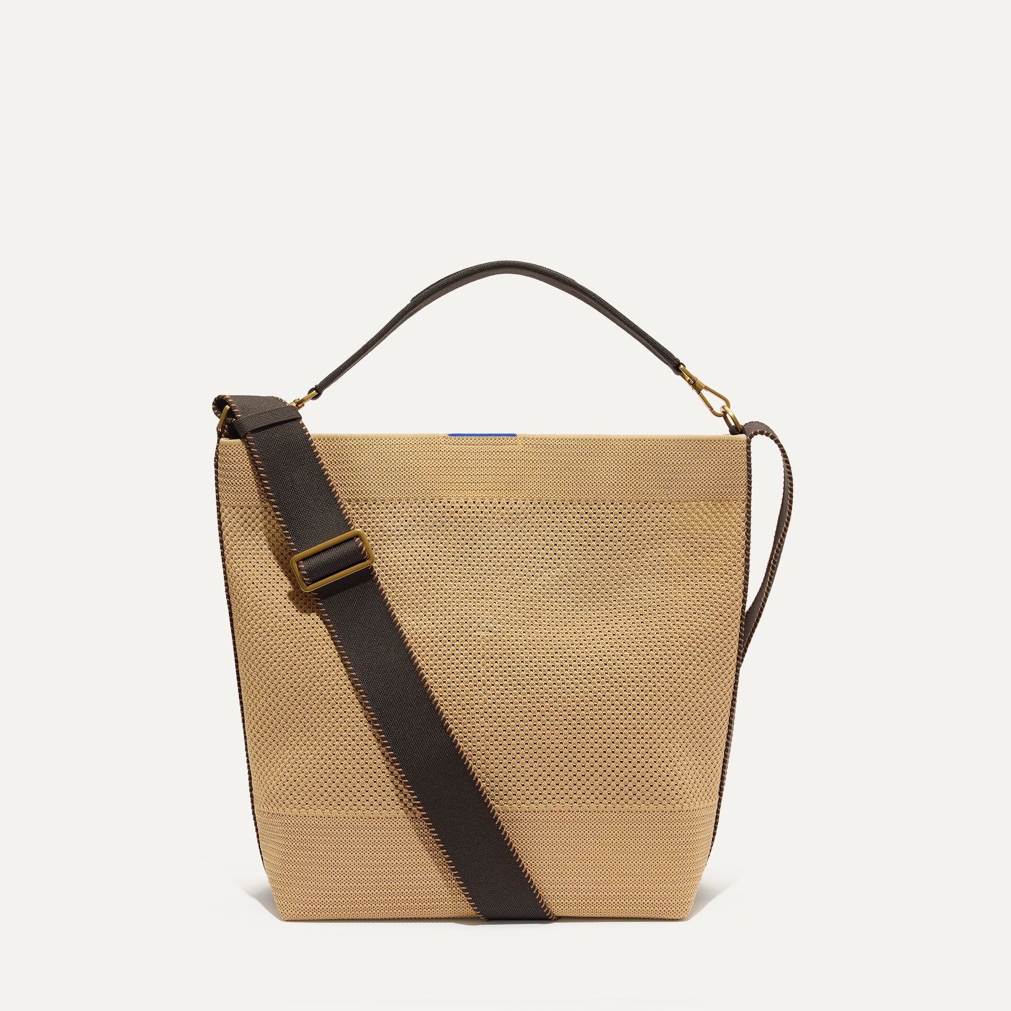PLP |The Bucket Bag in Brown Butter shown from the front.