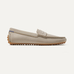 The Driving Loafer in Barley shown from the side.