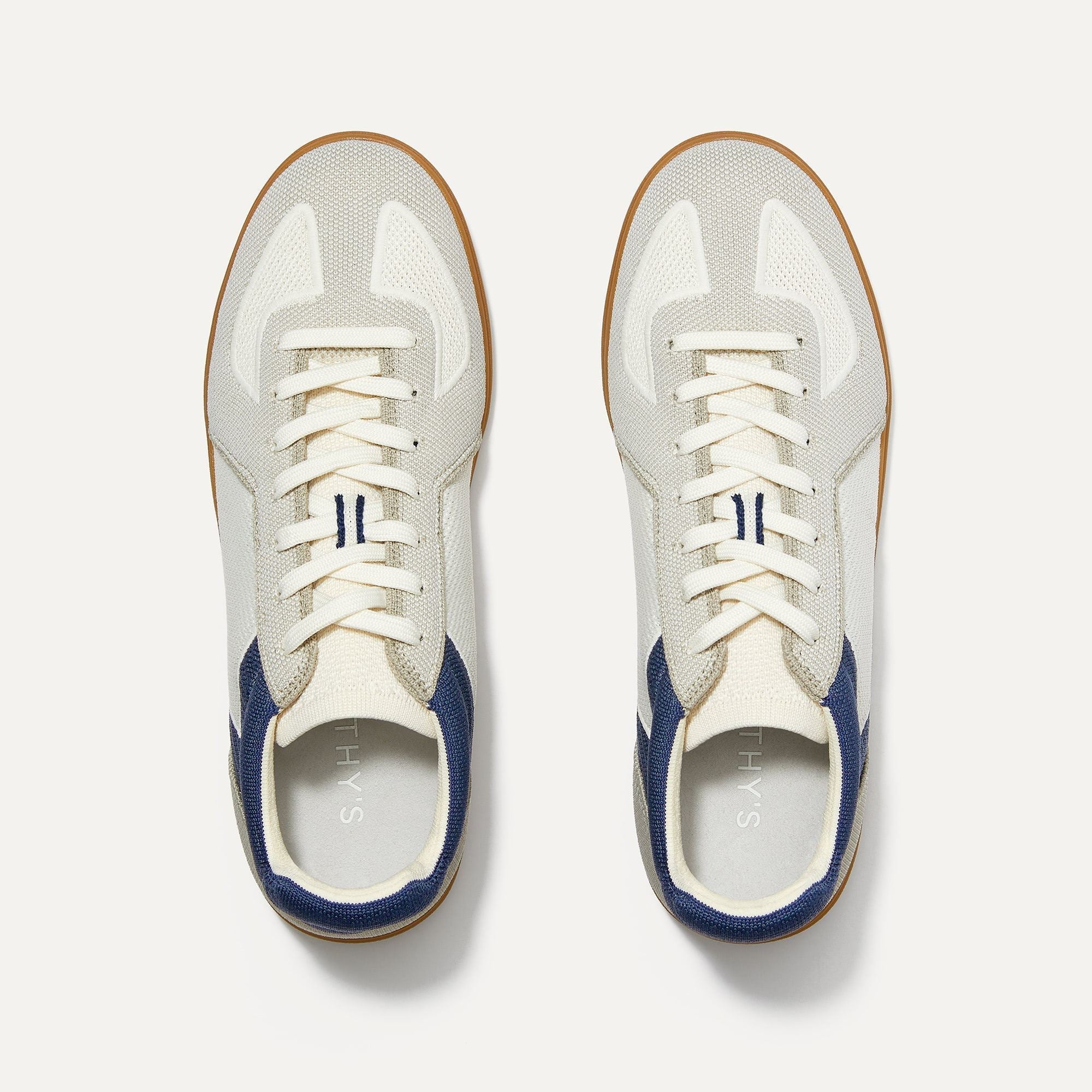 A pair of The RS01 Sneaker in hudson shown from the top.