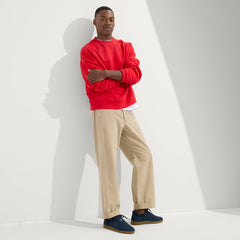 Alternate view of a model wearing The RS01 Sneaker in Navy.