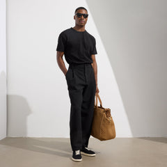 Alternate view of a model wearing The Men's Court Sneaker in Referee.