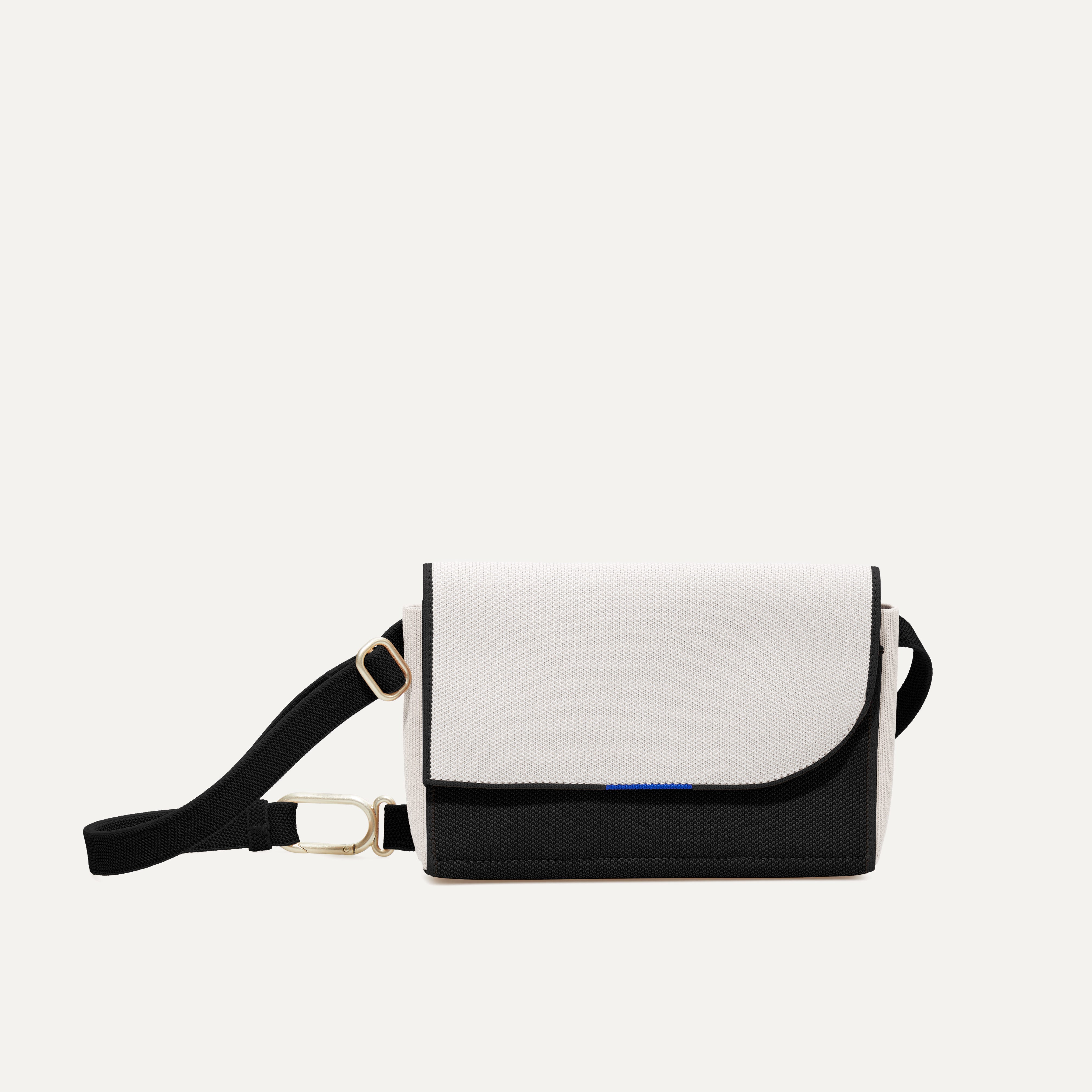 PLP |The Belt Bag in Polar Black shown from the front.