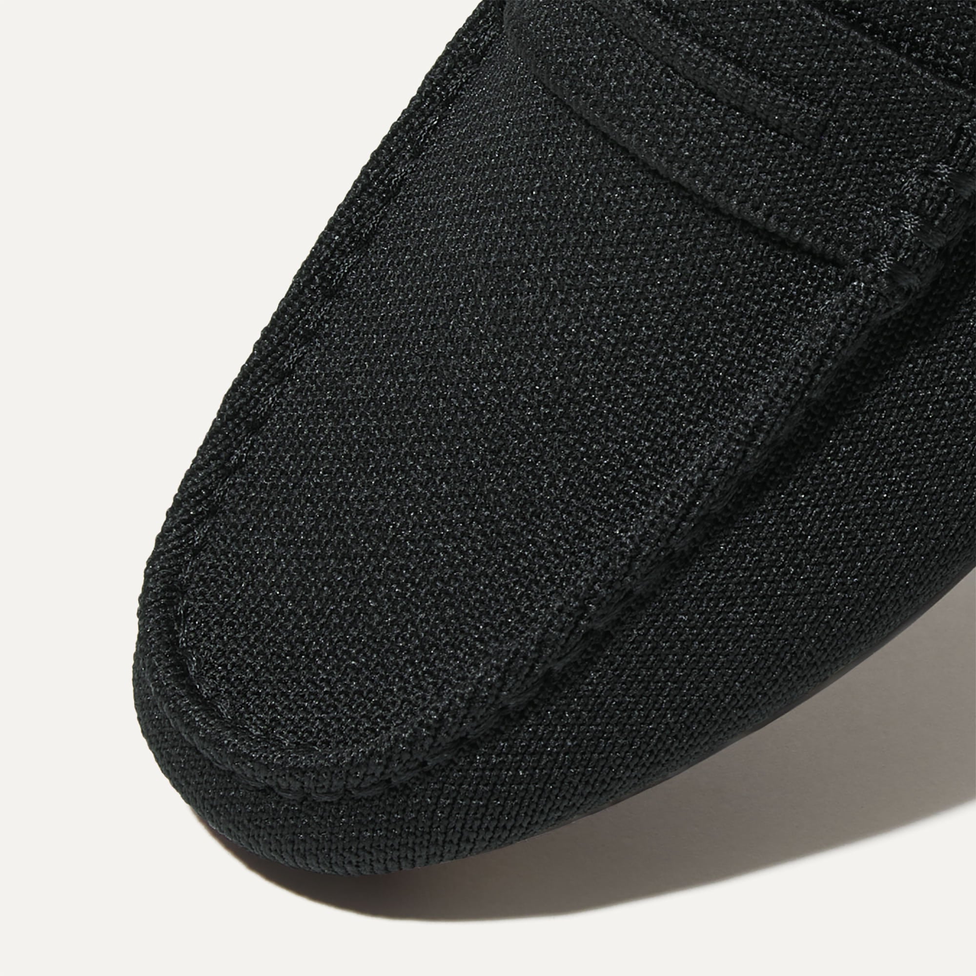 Close up of the toe and vamp of The Driver in Black.