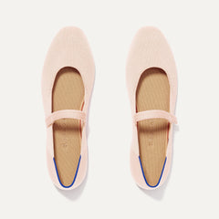 The Square Mary Jane in Bubbly Pink shown from the top.