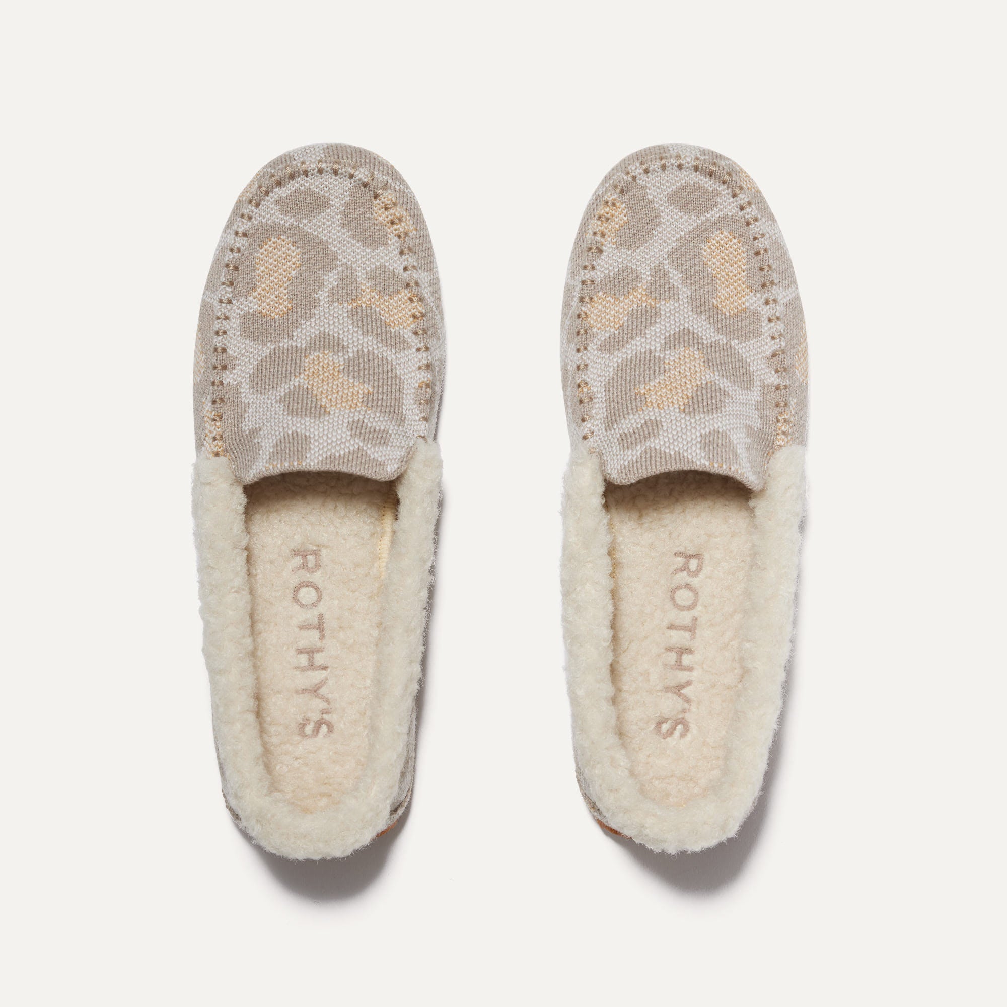 The Women's Slipper in Cozy Cat shown from the top.