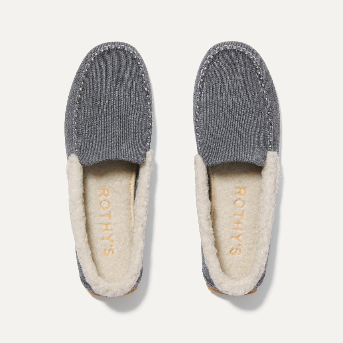 The Slipper in Mountain Grey shown from the top.