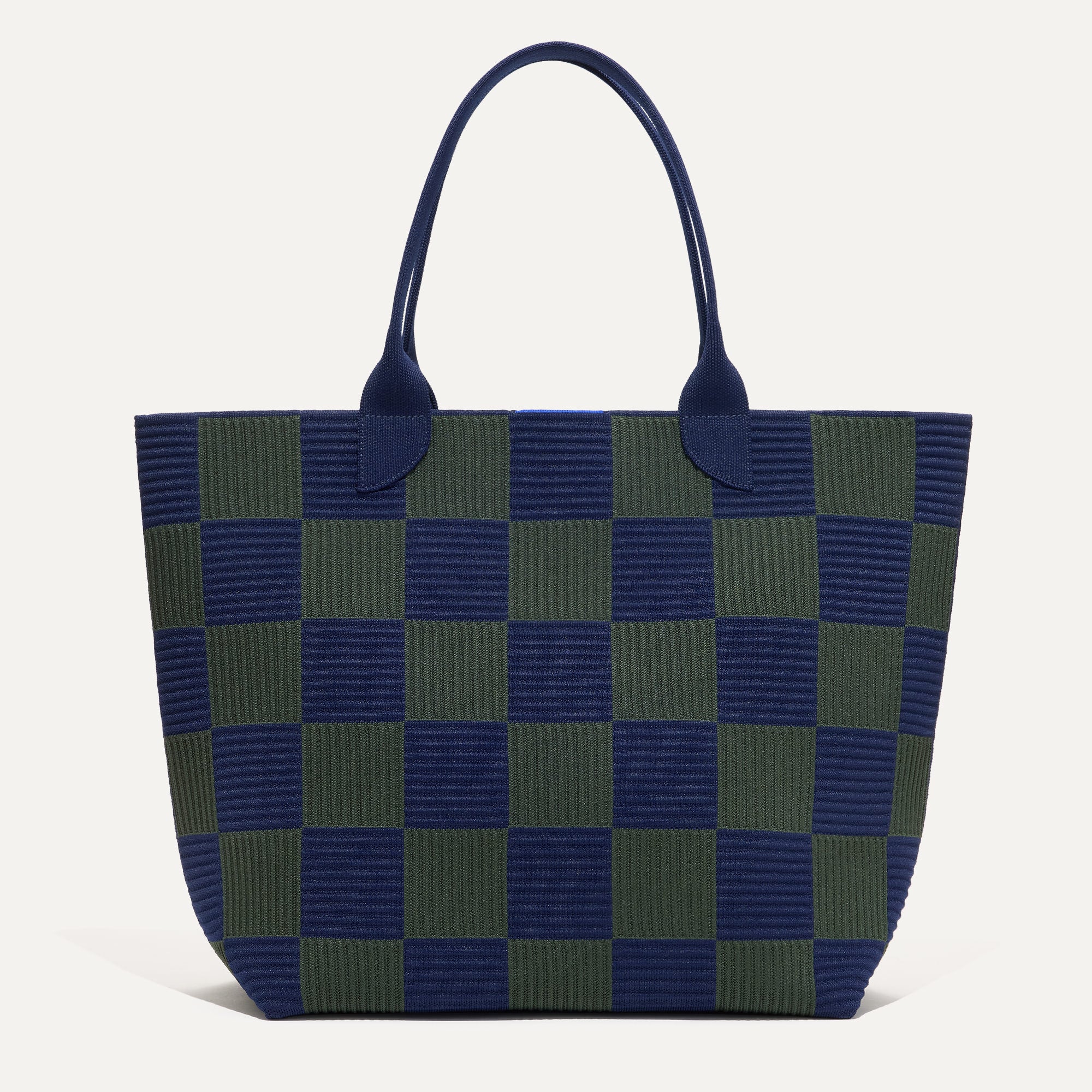 PLP |The Lightweight Tote in Checker Blue shown from the front.