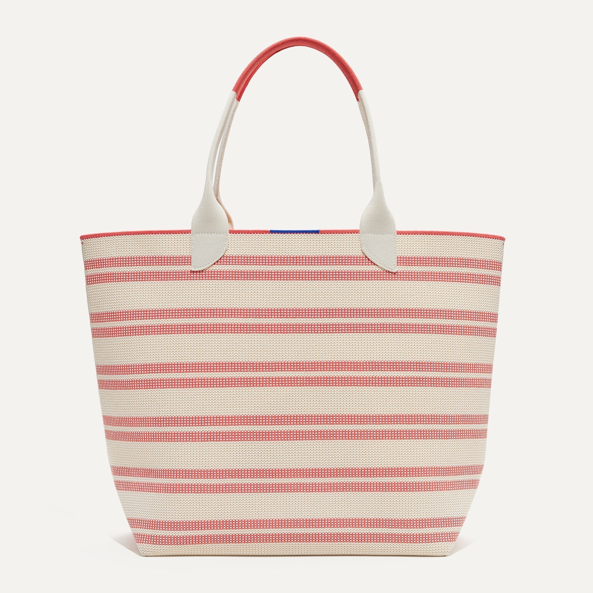 PDP |The Lightweight Tote in Coral Stripe shown from the front.