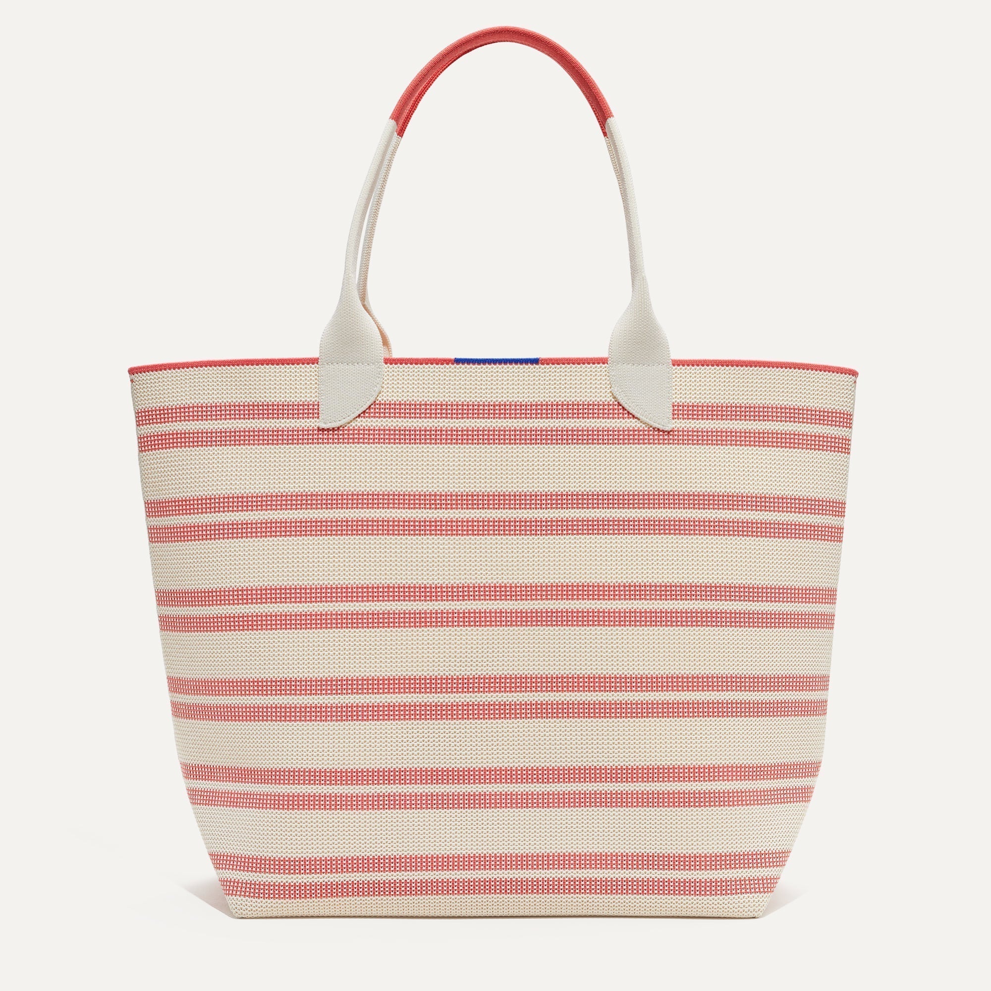 PLP |The Lightweight Tote in Coral Stripe shown from the front.