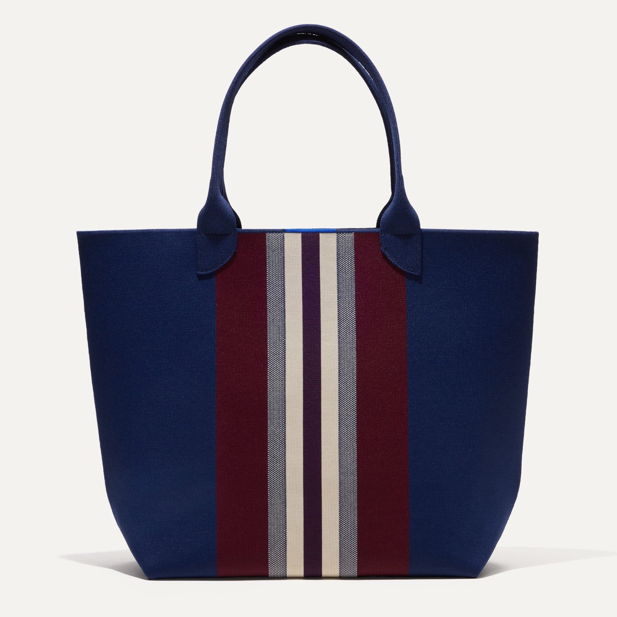 PLP |The Lightweight Tote in Oxford Heel Stripe shown from the front.